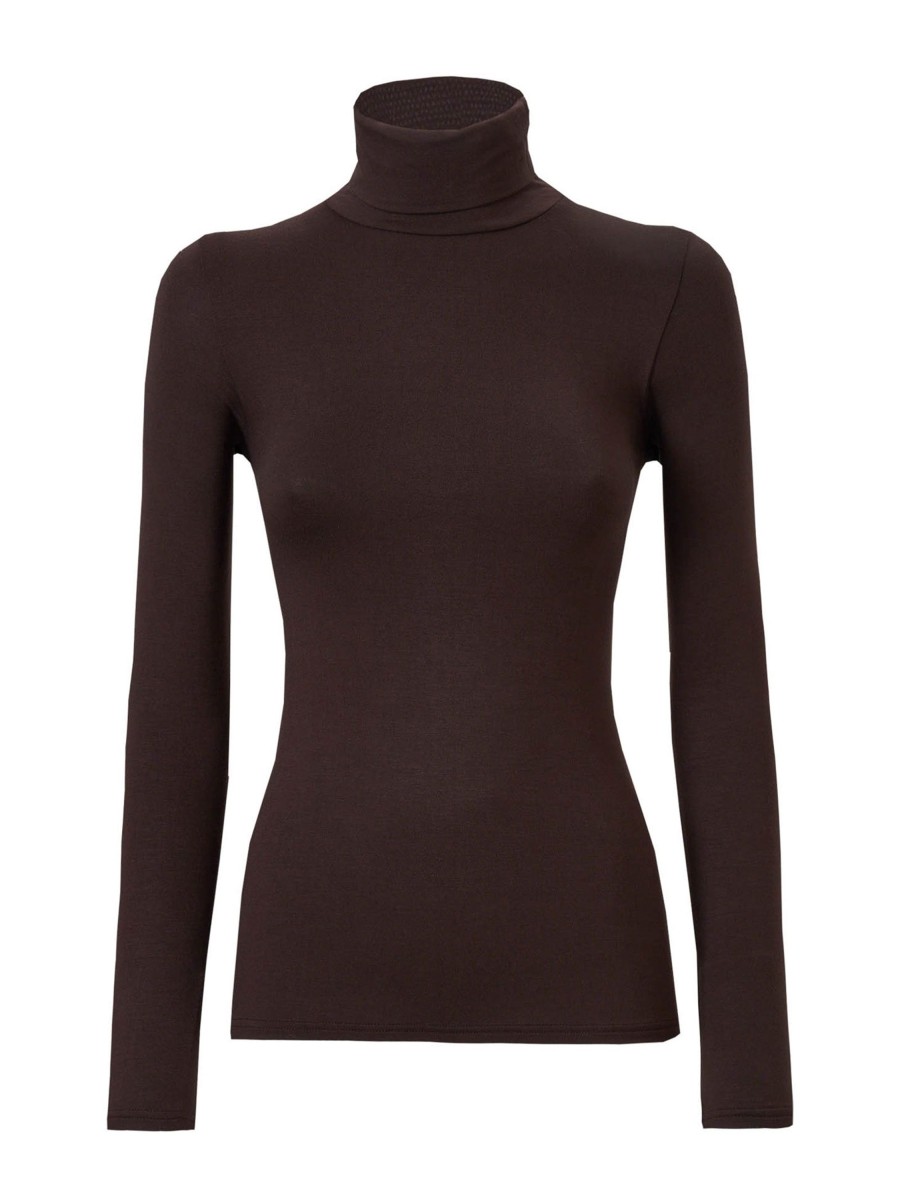 Maglie Sottogiacca | Ragno Dolcevita In Eco Viscosa - Cola