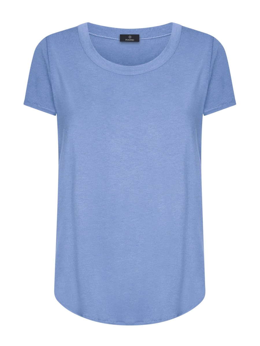Magliette E T-Shirt | Ragno Maglietta A Manica Corta In Viscosa Summer - Hydrangea