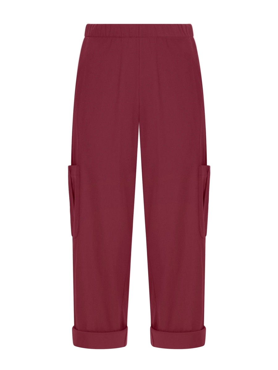 Pantaloni Cropped | Ragno Pantalone Pinocchietto Cargo In Super Fresh - Tibetan Red