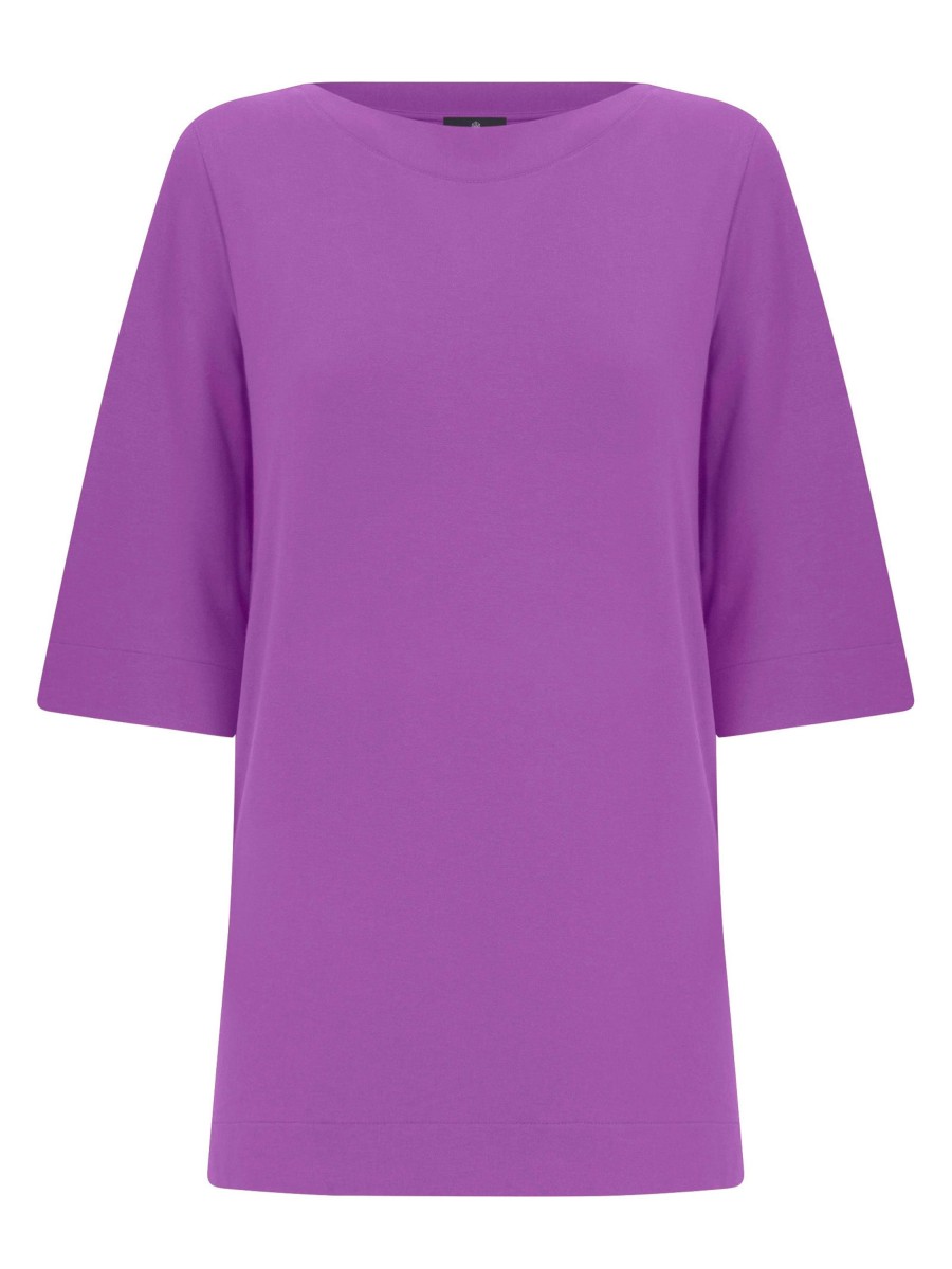Maglie E Felpe | Ragno Maglia Con Manica 3/4 In Jersey Di Viscosa Crepe - Dewberry