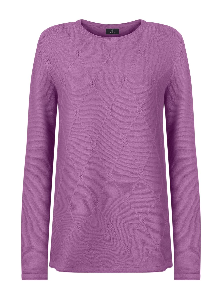 Pullover | Ragno Maglia Girocollo In Filato Super Soft - Mulberry