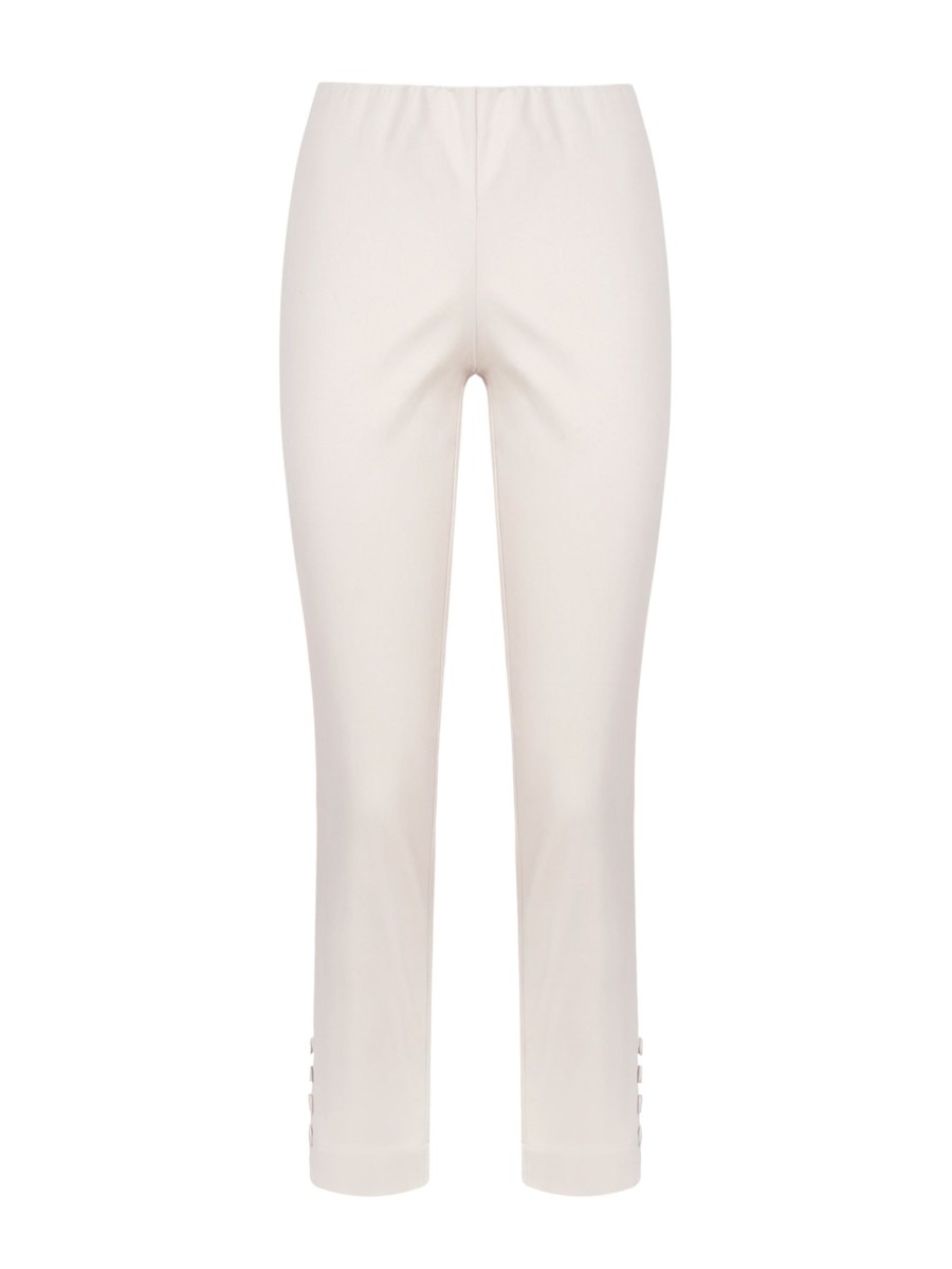 Pantaloni Capri | Ragno Pantalone Capri In Satin Power - Champignon
