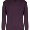 Scollo A V | Ragno Pull Scollo A V In Filato Winter Basic - Sunset Purple