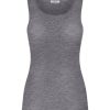 Top E Magliette | Ragno Wonderwool - Canottiera In Costina Di Lana Ultrafine - Vapore Mel.