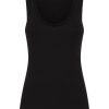 Top E Magliette | Ragno Thermo Cotton - Canottiera A Spalla Larga In Caldo Cotone - Nero