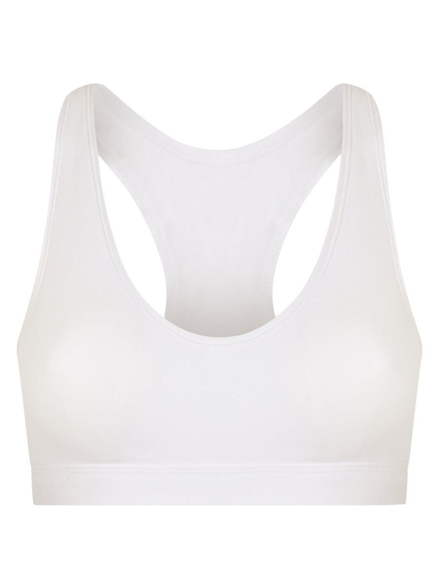 Reggiseni | Ragno Natural Bralette - Reggiseno Active In Cotone Elasticizzato - Bianco