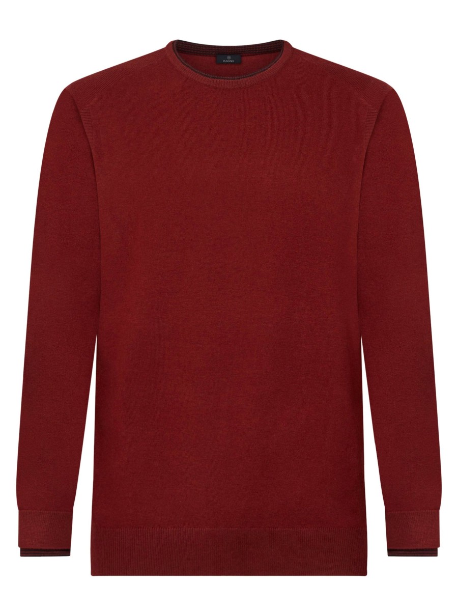 Pullover | Ragno Pull Girocollo In Filato Sport Wool - Torba