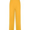 Pantaloni Cropped | Ragno Pantalone Ampio Alla Caviglia Con Tasche In Compact Light - Golden Spice