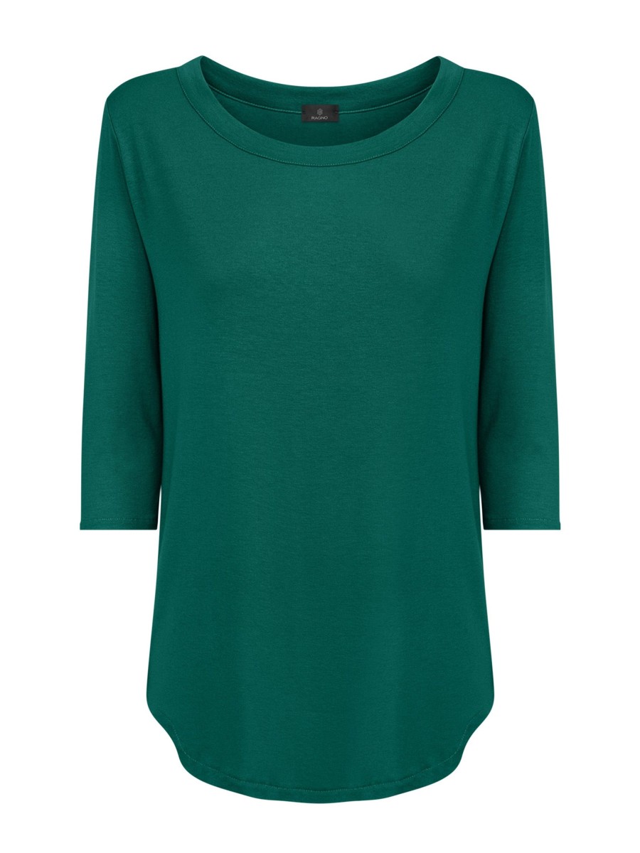 Magliette E T-Shirt | Ragno Maglietta Girocollo In Viscosa Summer - Aventurine