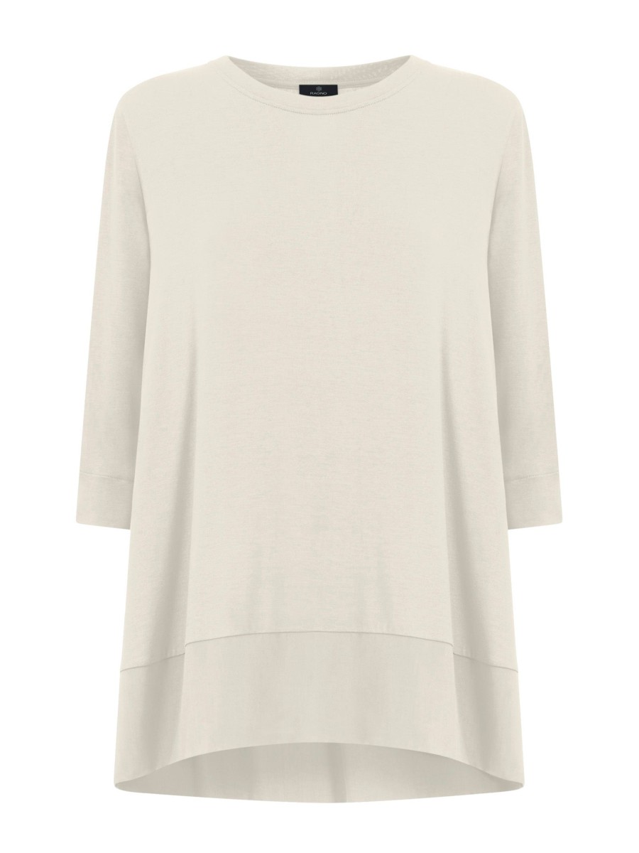 Magliette E T-Shirt | Ragno Maglietta Con Manica 3/4 In Viscosa Summer - Champignon