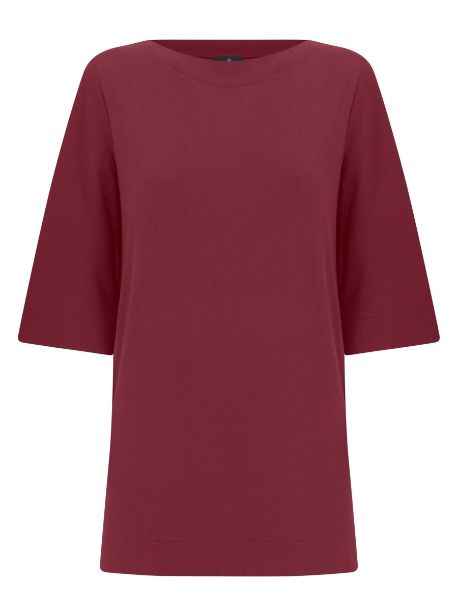 Maglie E Felpe | Ragno Maglia Con Manica 3/4 In Jersey Di Viscosa Crepe - Tibetan Red