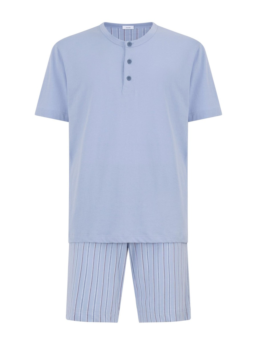 Pigiama Corto | Ragno Pigiama Corto A Serafino In Jersey Di Cotone - Fant. Lavender Lustre
