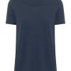 Magliette E T-Shirt | Ragno Maglietta Girocollo In Slub Jersey Di Cotone - Bleu