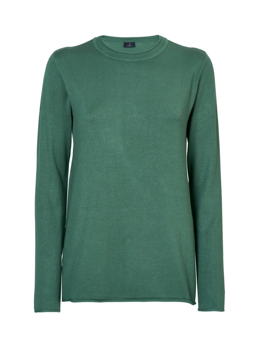 Pullover | Ragno Maglia Girocollo In Filato Winter Basic - Salvia
