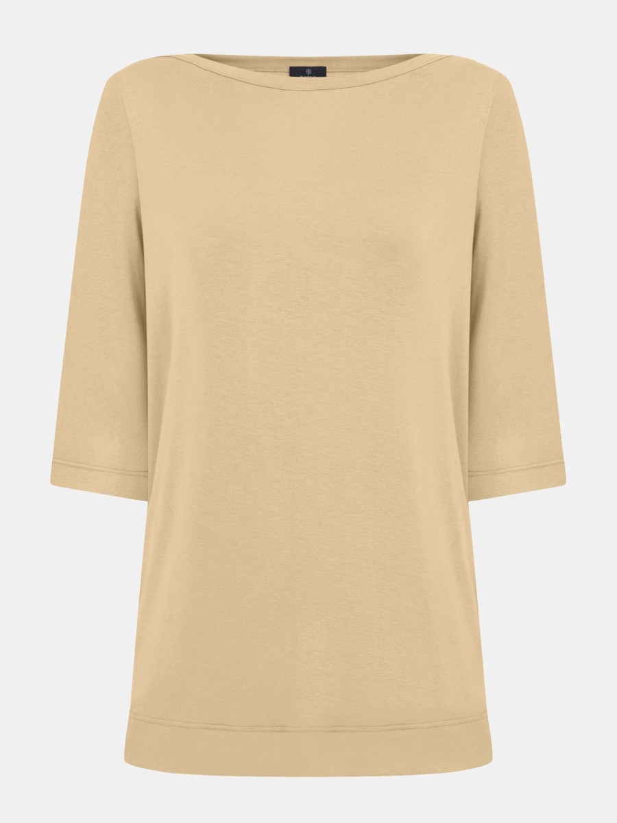 Magliette E T-Shirt | Ragno T-Shirt Con Manica 3/4 In Misto Viscosa - Irish Cream